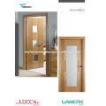 2017 Style Cheap Price Luxury View Oak Veneer Door com vidro